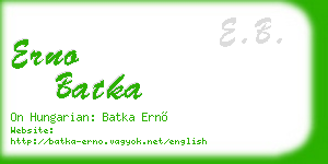 erno batka business card